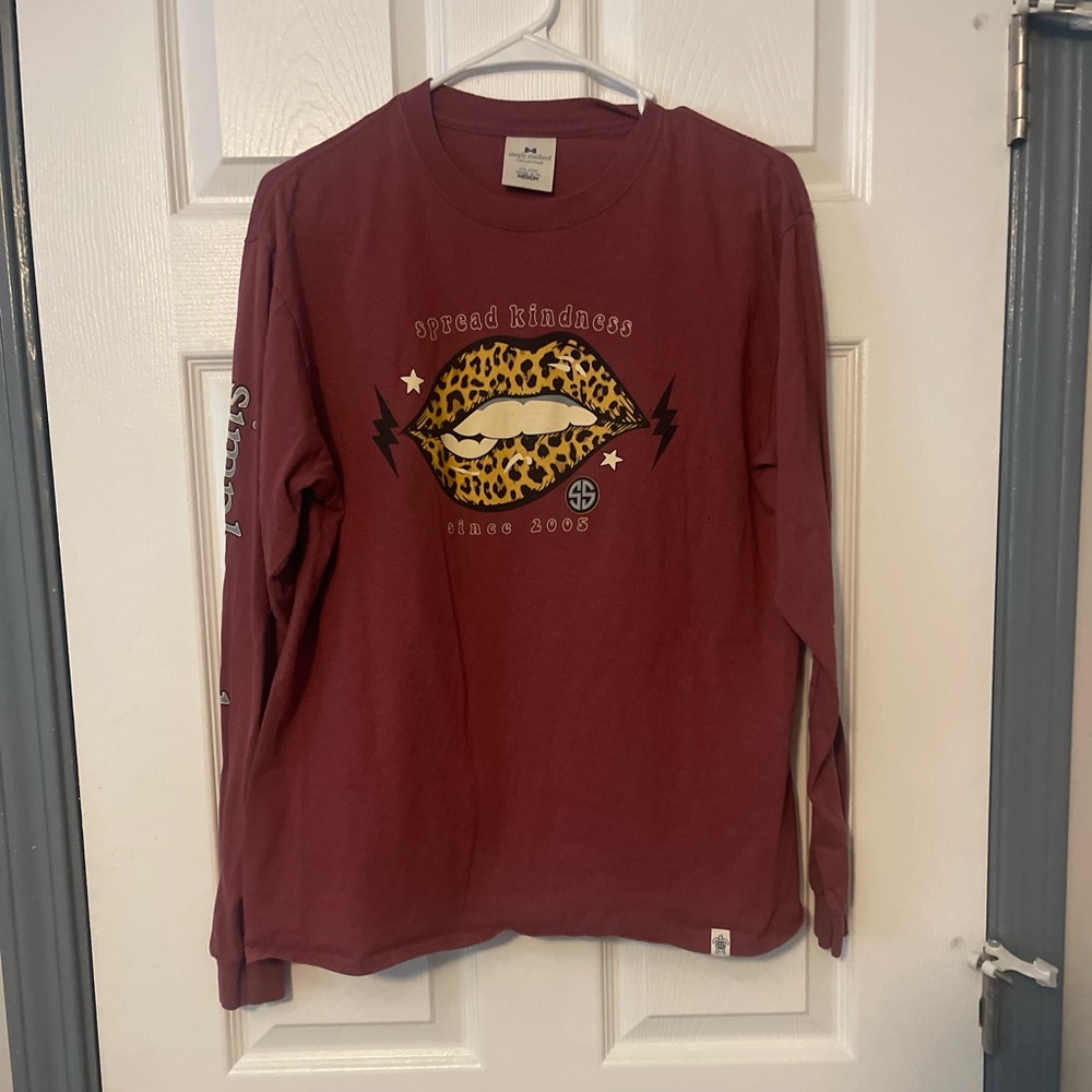 Simply Southern Burgundy Long Sleeve Tee